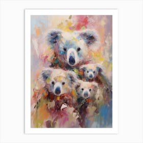 Koalas Abstract Expressionism 1 Art Print