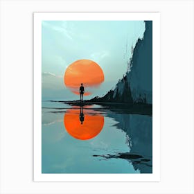 Sunset, Minimalism 8 Art Print