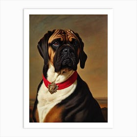 Bullmastiff Renaissance Portrait Oil Painting Art Print