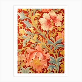 Floral Wallpaper 381 Art Print