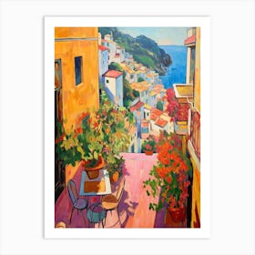 Amalfi Coast Italy 4 Fauvist Painting Art Print