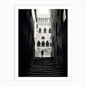 Siena, Italy,  Black And White Analogue Photography  3 Art Print