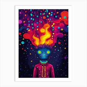 Psychedelic Skull Art Print