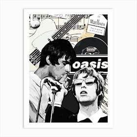 oasis brit pop band music 4 Art Print