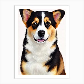Pembroke Welsh Corgi Watercolour Dog Art Print