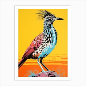 Andy Warhol Style Bird Roadrunner 4 Art Print