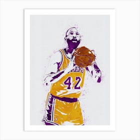 James Worthy La Lakers Art Print