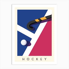 Hockey Minimalist Illustration Art Print