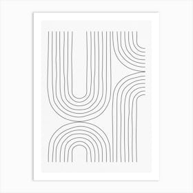 Lines And Curves - 01 Art Print