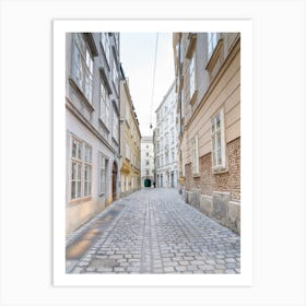 Cobblestone Street In Vienna 1 Art Print