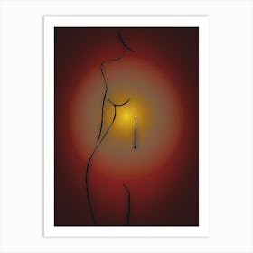 Woman With A Light Art Print