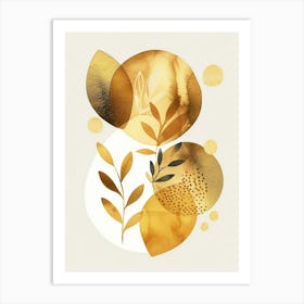 Gold Leaves Canvas Print 3 Art Print