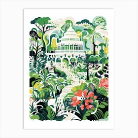 New York Botanical Garden Usa Modern Illustration  Art Print