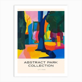 Abstract Park Collection Poster City Park New Orleans 1 Art Print