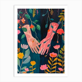 Hands Of Love 1 Art Print