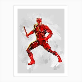 Daredevil Marvel Watercolor Art Print