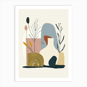 Abstract Objects Collection Flat Illustration 9 Art Print