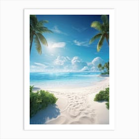 Beach Stock Videos & Royalty-Free Footage Art Print