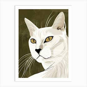 White Cat 19 Art Print