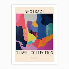 Abstract Travel Collection Poster Kazakhstan 3 Art Print