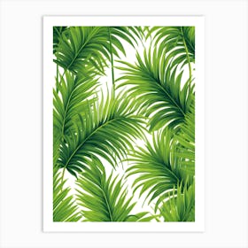 Palm Leaves Seamless Pattern Art Print