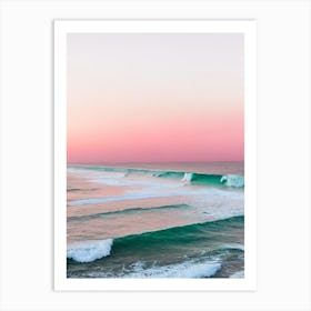 Brighton Beach, Australia Pink Photography 2 Art Print