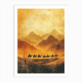 Camel Ride In The Desert 7 Art Print