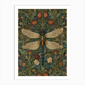 Dragonfly Style William Morris 1 Art Print