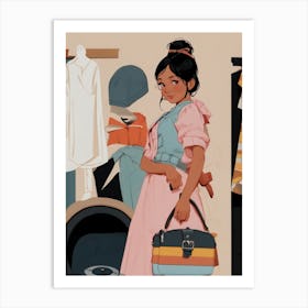 Asian Girl In Clothes 2 Art Print