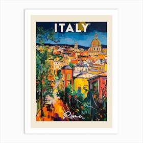 Rome Italy 4 Fauvist Painting Travel Poster Art Print