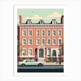 Philadelphia United States Travel Illustration 2 Art Print