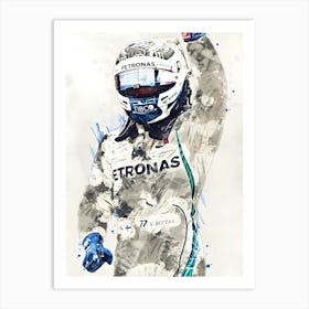 Valtteri Bottas F1 Racing Art Print