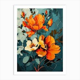 Orange Flowers 10 Art Print