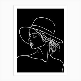 Woman In A Hat 1 Art Print