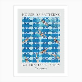 House Of Patterns Swimmers Water 2 Art Print