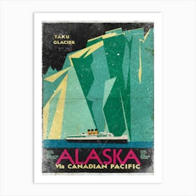 Vintage Travel Poster ― Alaska Via Canadian Pacific Art Print