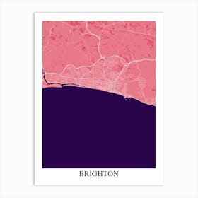 Brighton Pink Purple Art Print