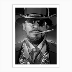Django Unchained BW Art Print