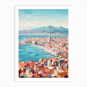 Marseille, France, Geometric Illustration 7 Art Print