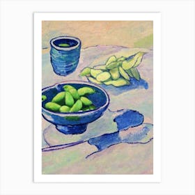 Edamame 2 Fauvist vegetable Art Print