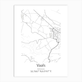 Vaals,Netherlands Minimalist Map Poster