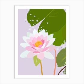 Water Lily | 06 - Pastel Purple Art Print