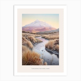 Dreamy Winter National Park Poster  Tongariro National Park New Zealand 3 Art Print