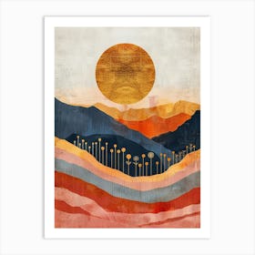 California Sunset Art Print