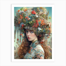 Girl In A Hat 1 Art Print