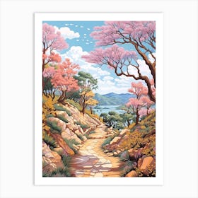 Lycian Way Turkey 2 Hike Illustration Art Print