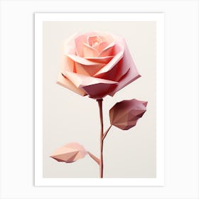 3d Rose Art Print