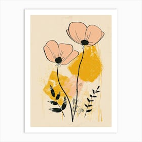 Cape Town Flower Market Boho Minimalist Style 1 Art Print