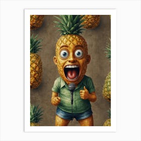 Pineapple Karaoke Art Print