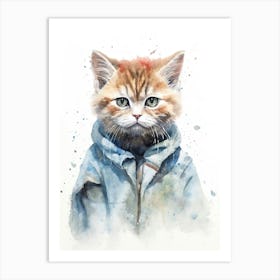 Persian Cat As A Jedi 1 Art Print